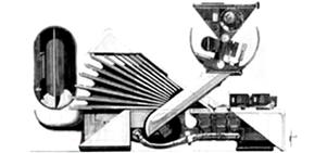 Syd Mead's production sketch of the Voight-Kampff machine